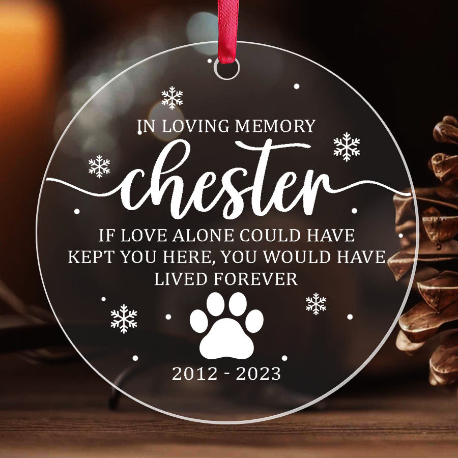 Personalized Pet Ornaments in Memory