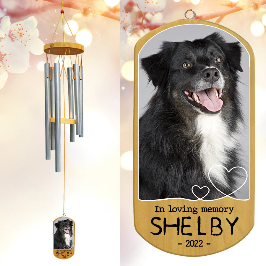 pet memorial wind chime personalized