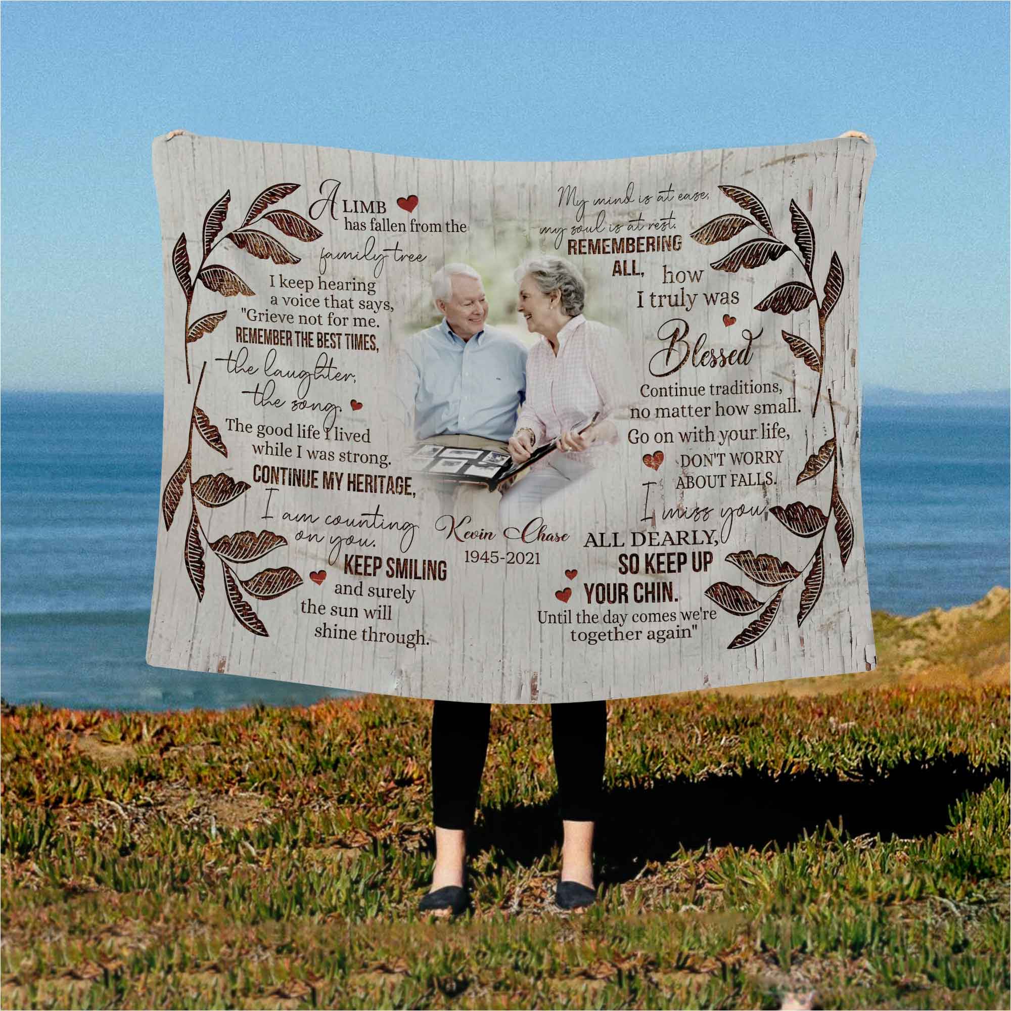Personalized A Limb Has Fallen Memorial Blankets For Loss Of Mother/Father, In Loving Memory Gift