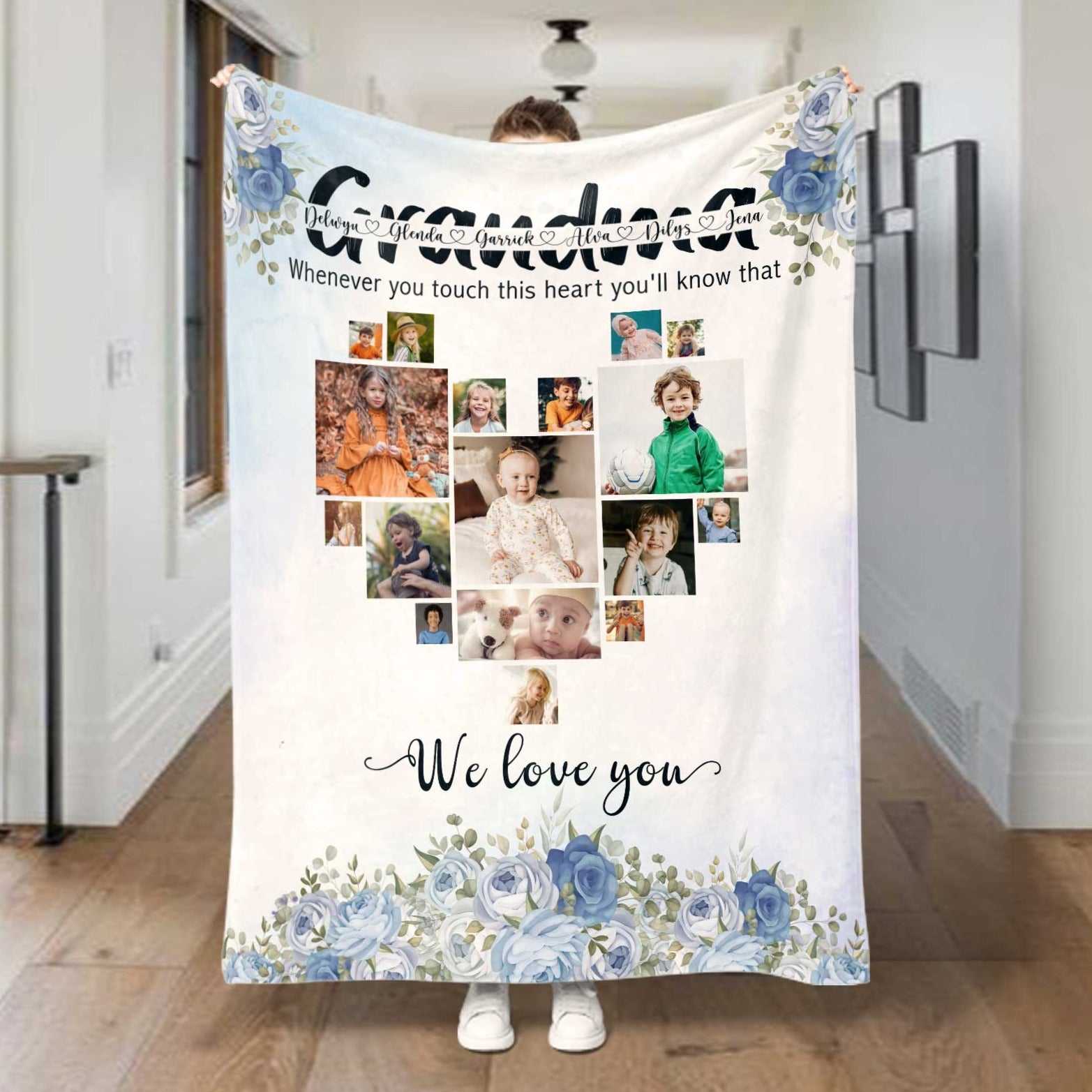 Grandma Personalized Blanket, Gift For New Grandma, Mothers Day Gift For Grandma