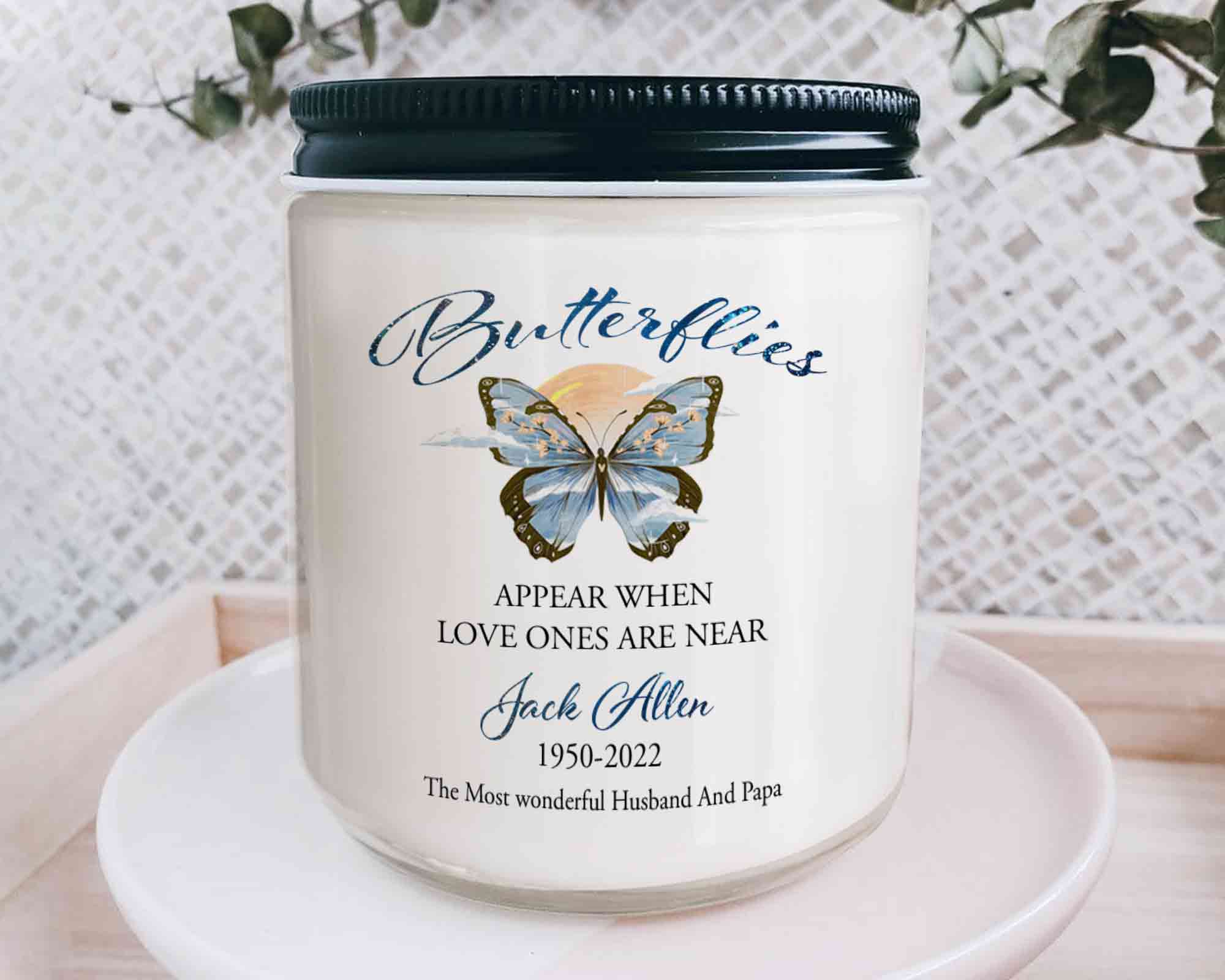 Those We Love Don'T Go Away Personalized Memorial Candle, Loss Of Mother Sympathy Candle, In Memory Of Candle