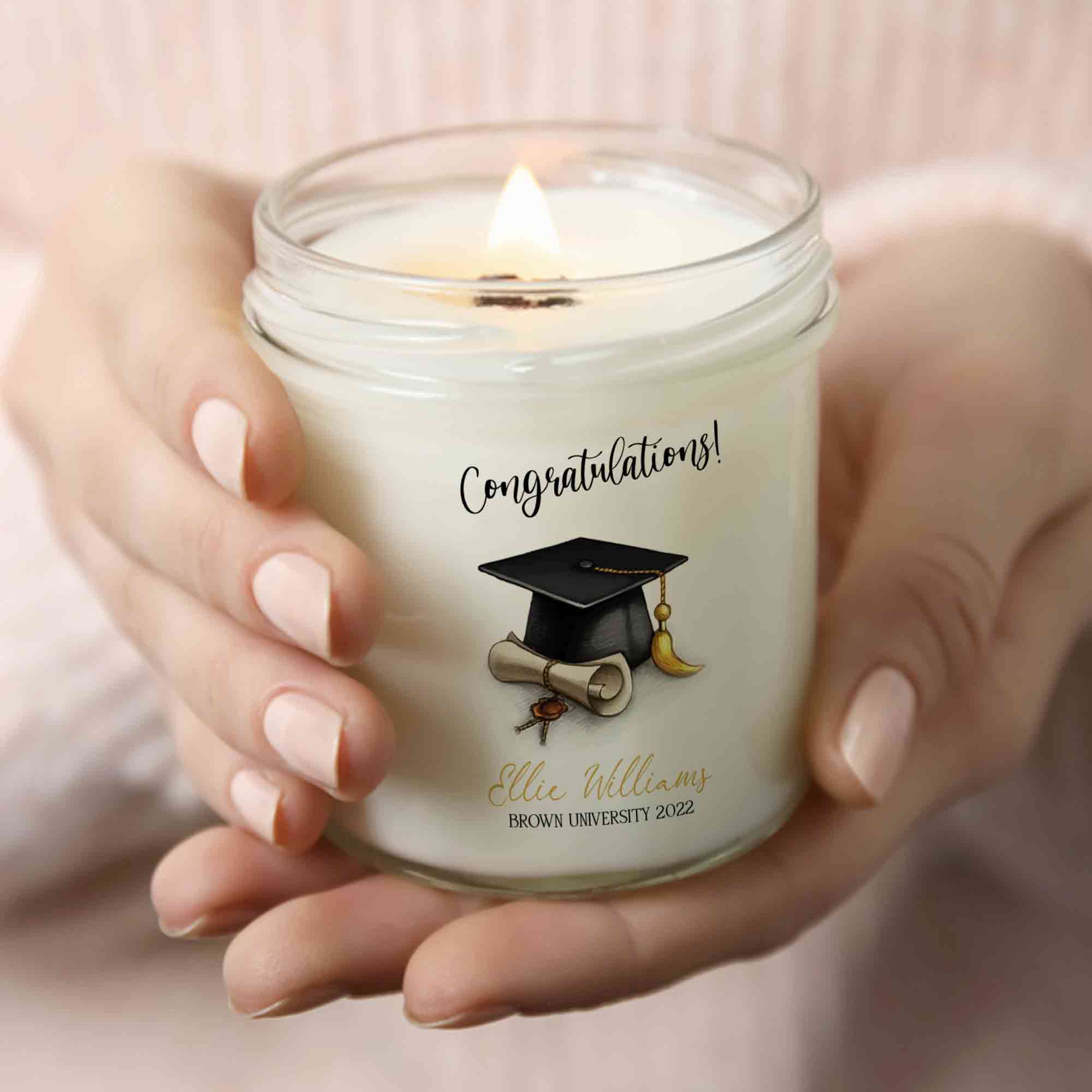 Congratulations Gift For College Graduation 2022, Unique Candle For Graduation, Custom Graduation Candle Gift