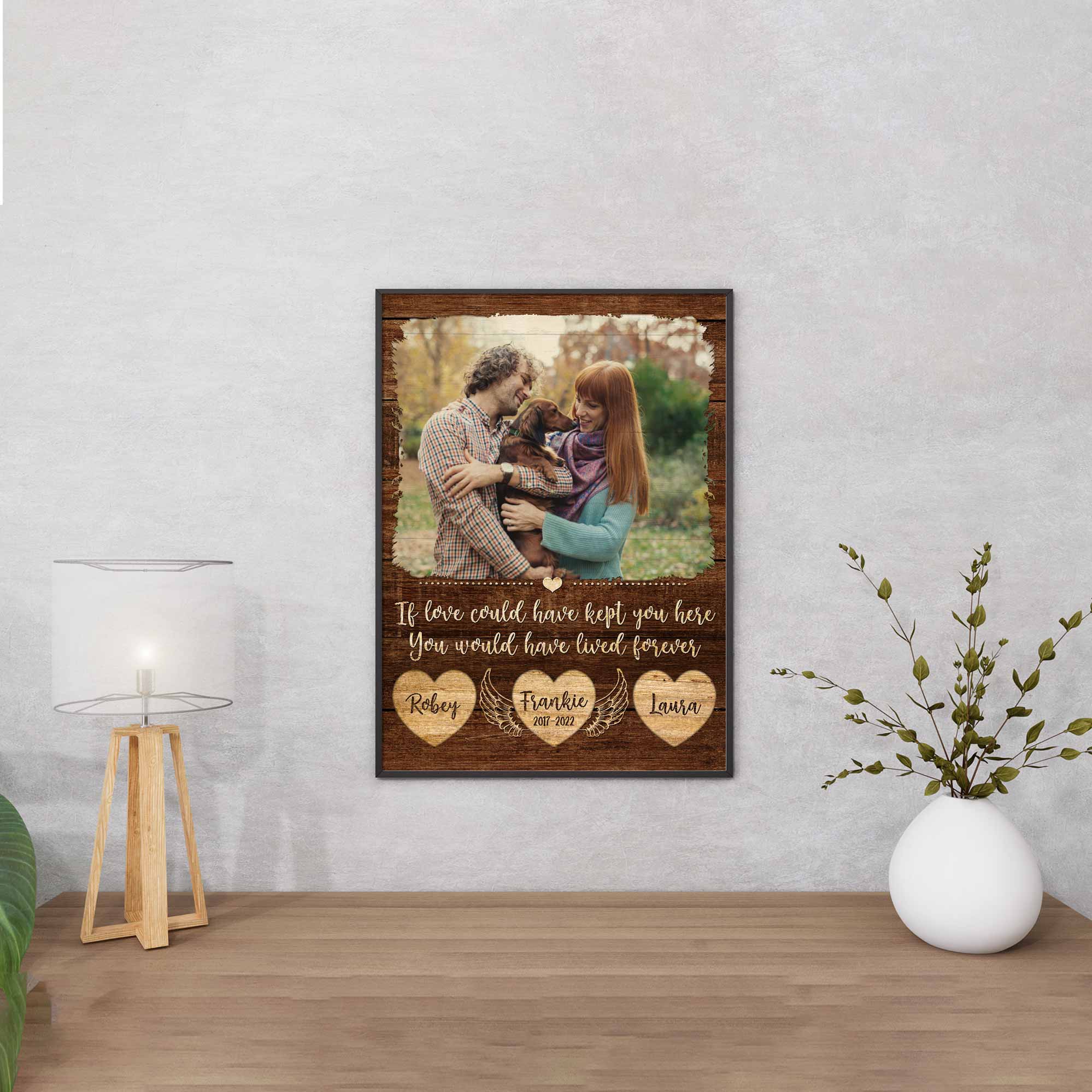 Memorial Gift for Loss of Dog, Sympathy Gifts for Loss of Dog, Gifts for Remembering a Pet Memorial Canvas