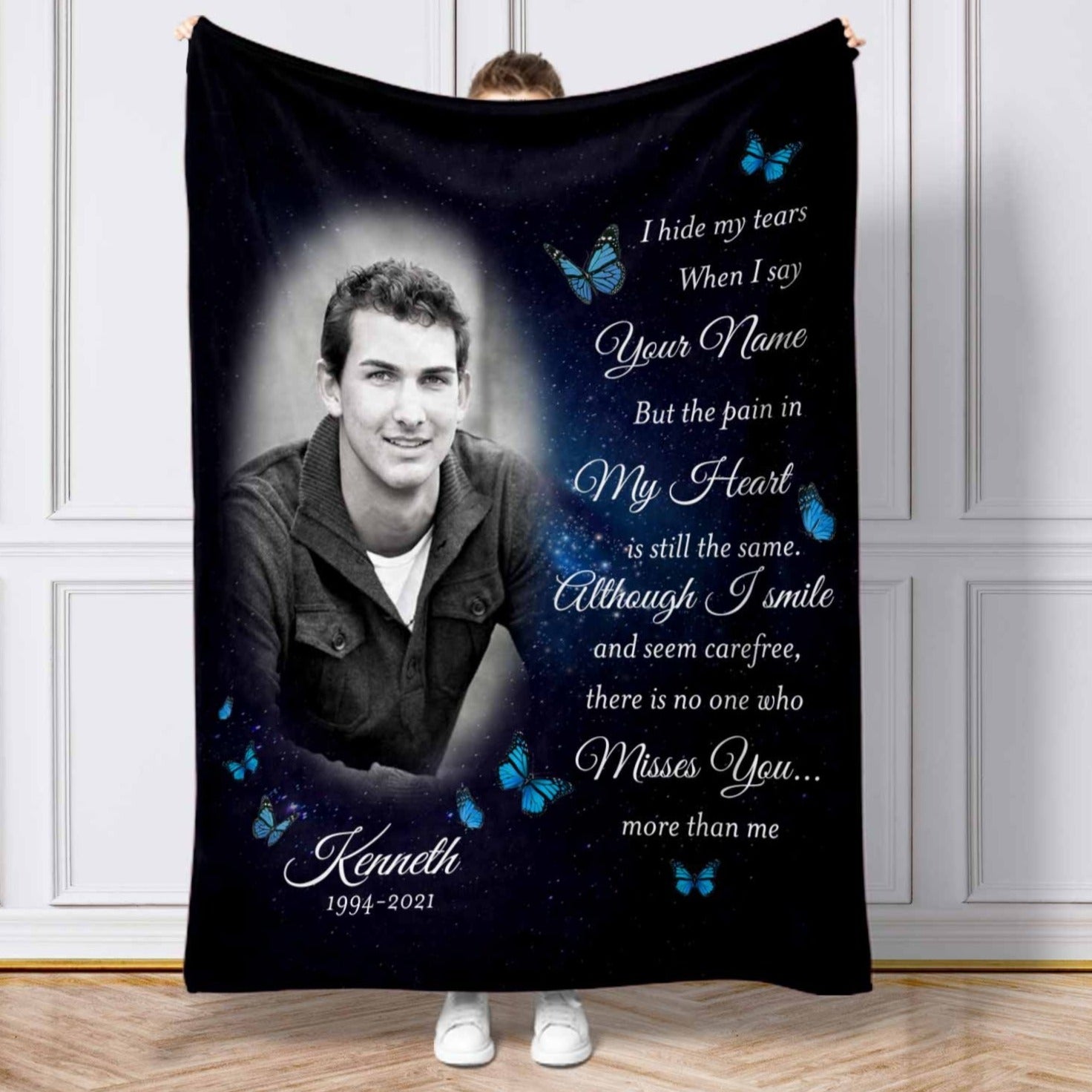 memorial blankets with pictures