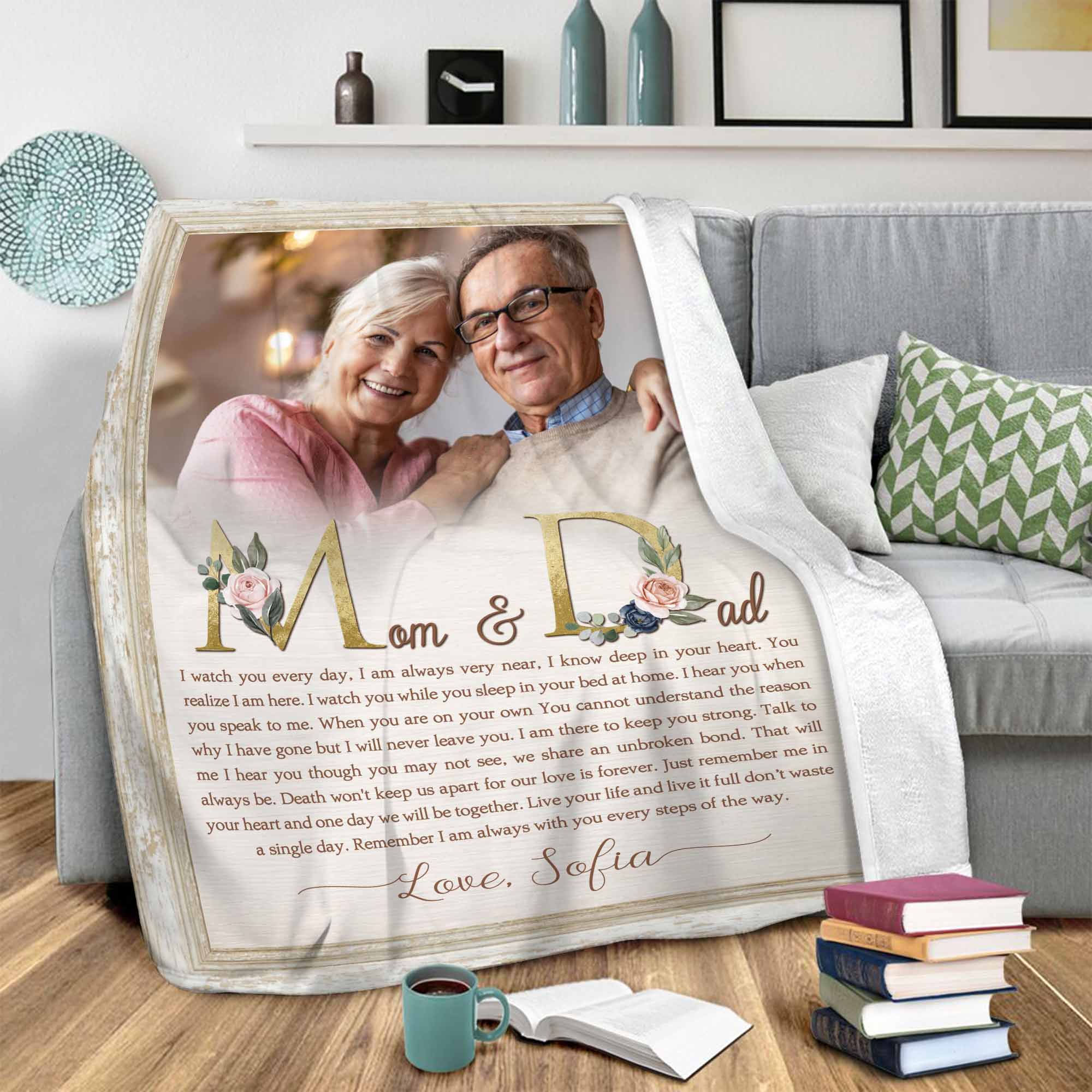 Fleece Blanket Personalized Sympathy Throws I Never Left You