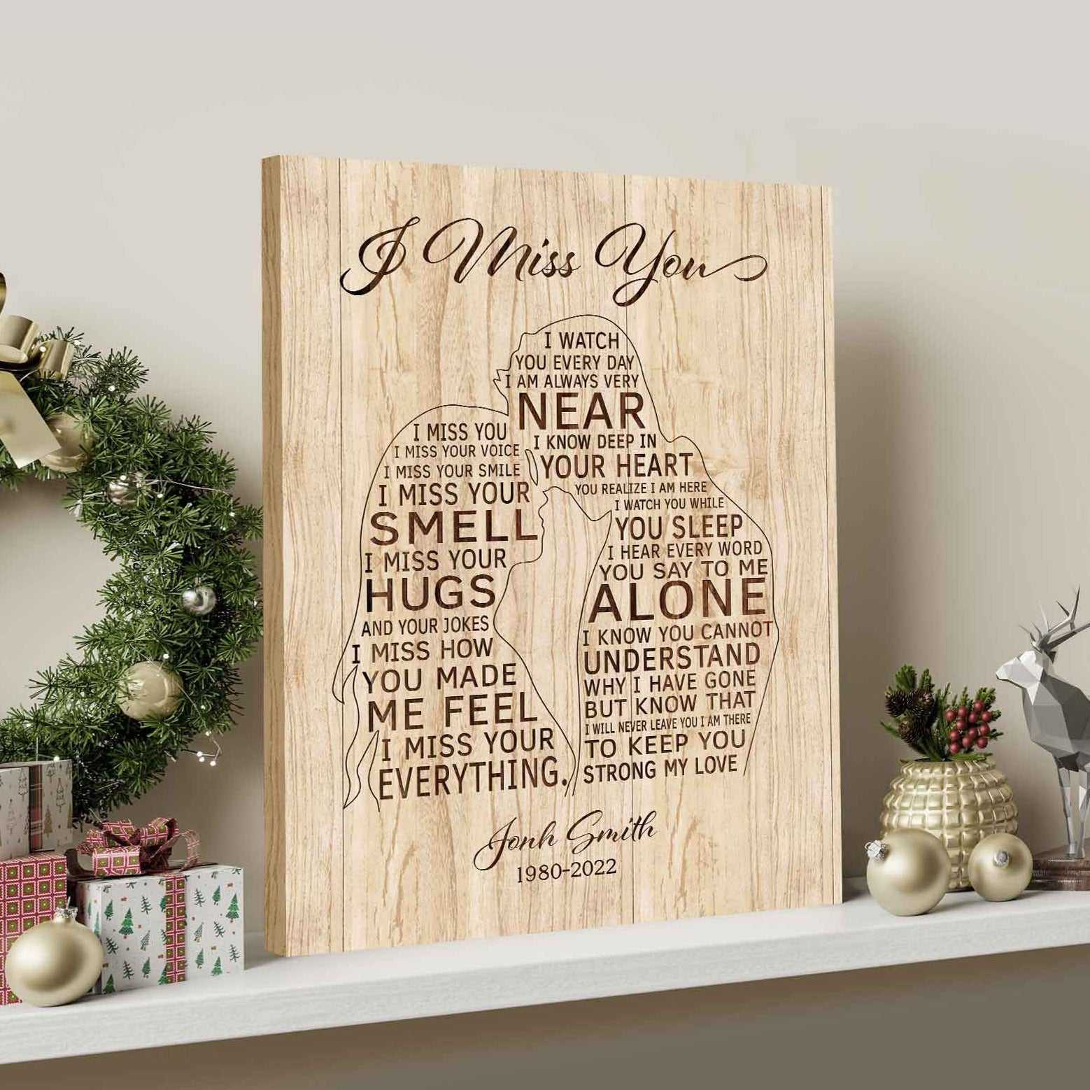 I Never Left You Personalized In Memory Gifts For Loss Of Husband, Mothers Day Gifts, Memorial Canvas Ideas, Funeral Gift