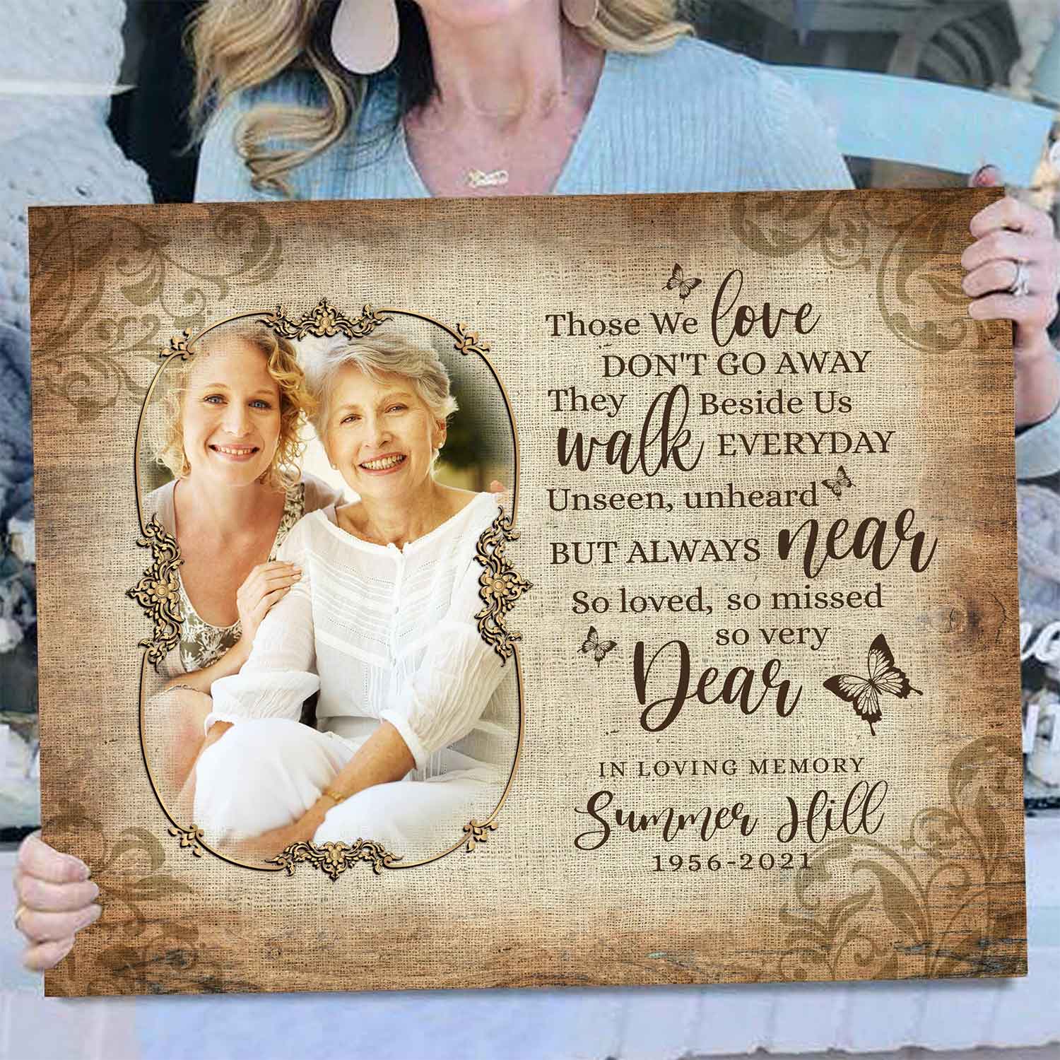 Memorial Gift Ideas for Loss of Mother, Those We Love Don't Go Away Memorial Canvas, Memorials for Mom