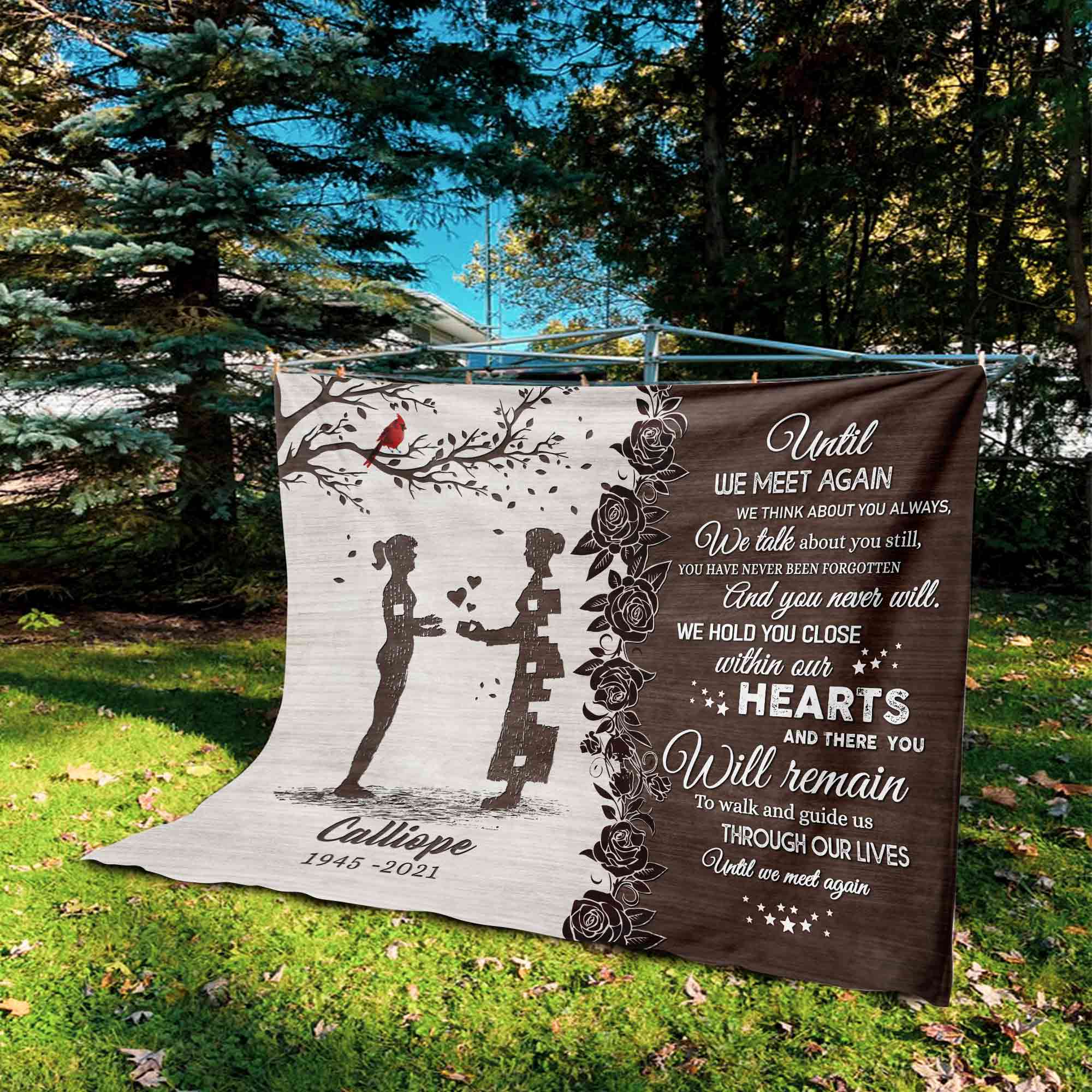 Personalized Memorial Blankets For Loss Of Mother, Sympathy Throw Blankets, Grieving Blanket Mothers Day Gifts