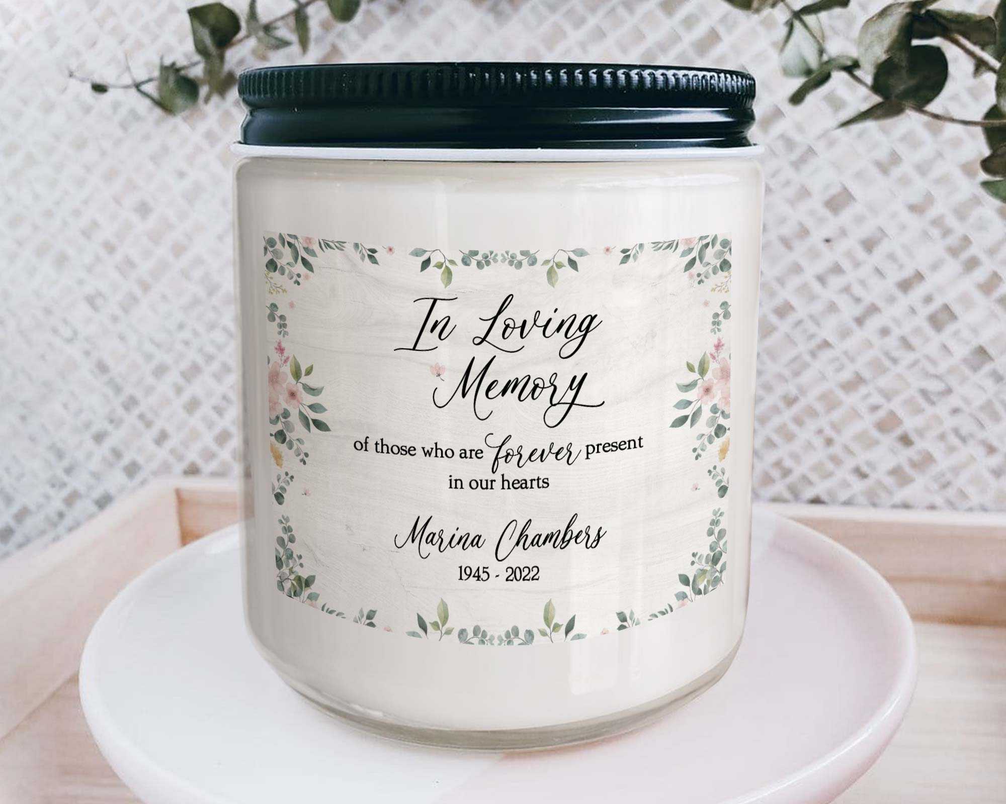Personalized Memorial Candle For Loss Of Mother, Sympathy Candle For Mother's Day, Remembrance Candle