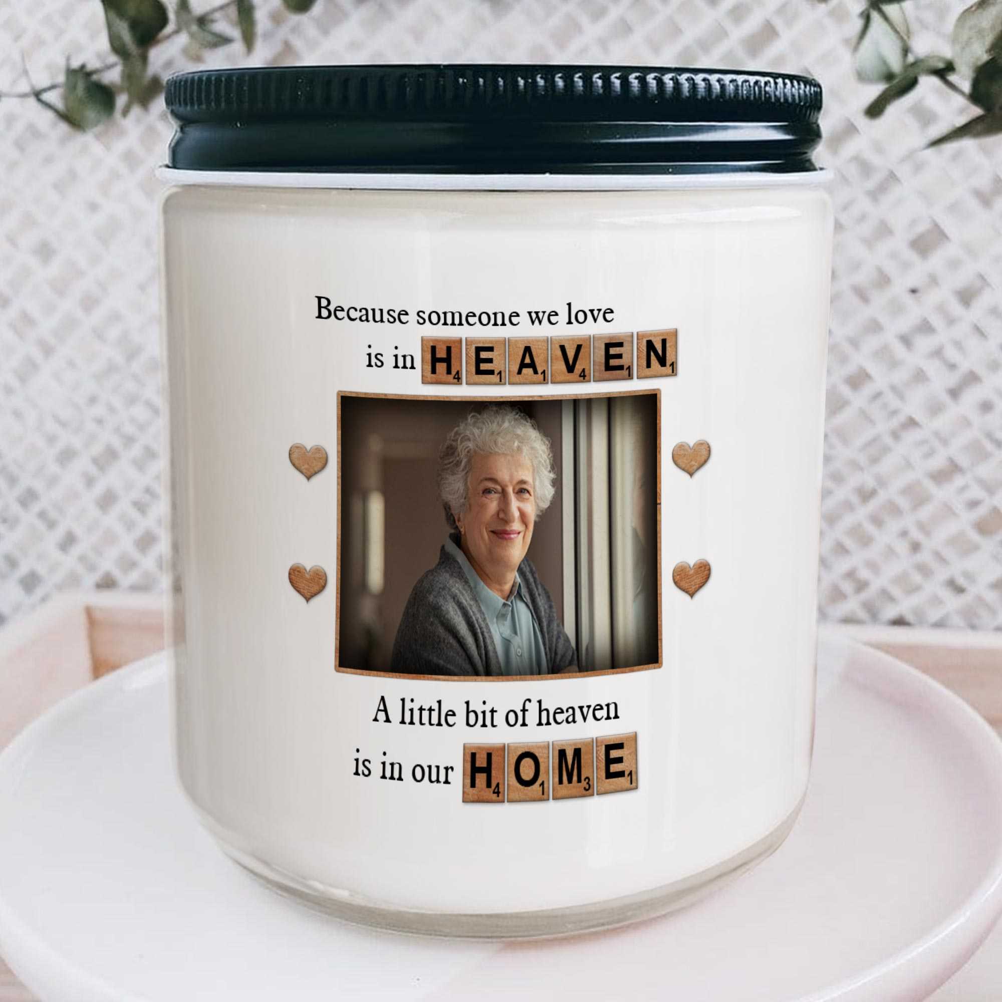 Loss Of Mother Sympathy Candle, Memorial Candle With Picture, Personalized Candle Gifts