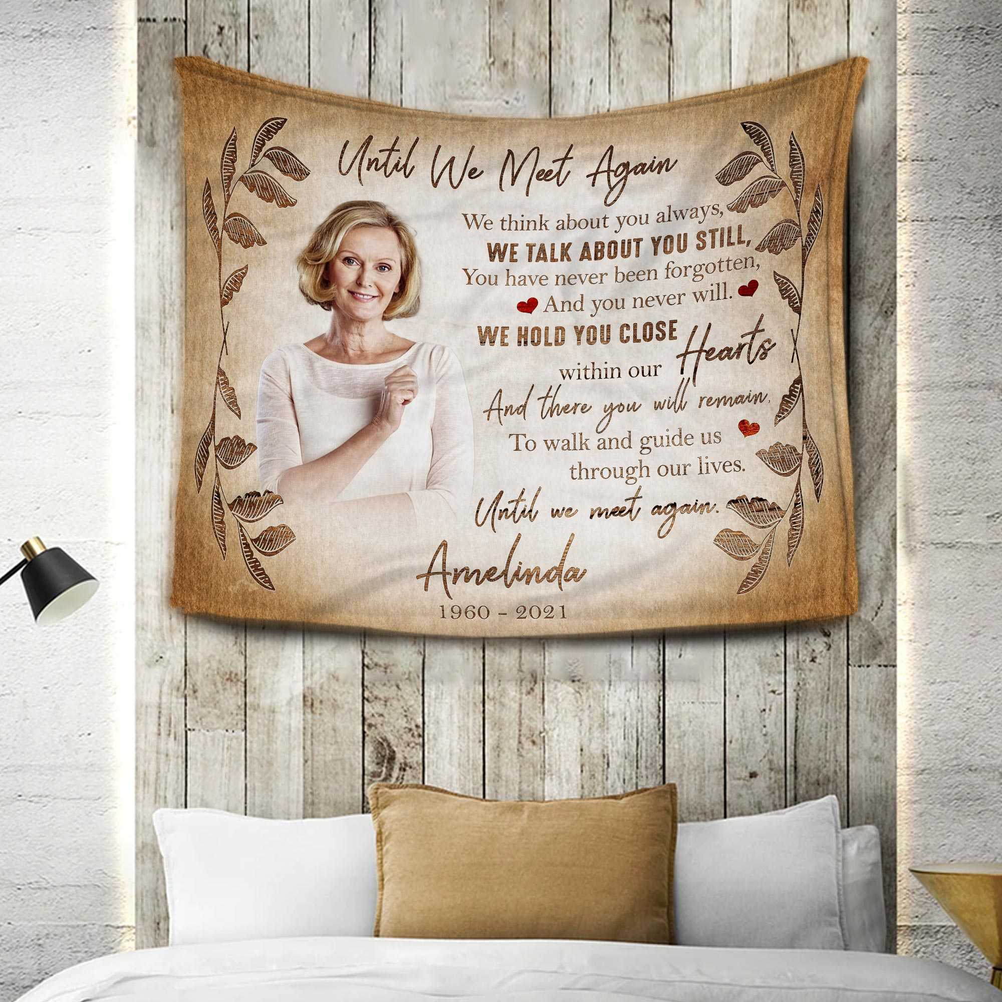 Memorial Blankets With Pictures For Loss Of Mother, In Loving Memory Blankets, Sympathy Throw Blankets Mothers Day Gifts