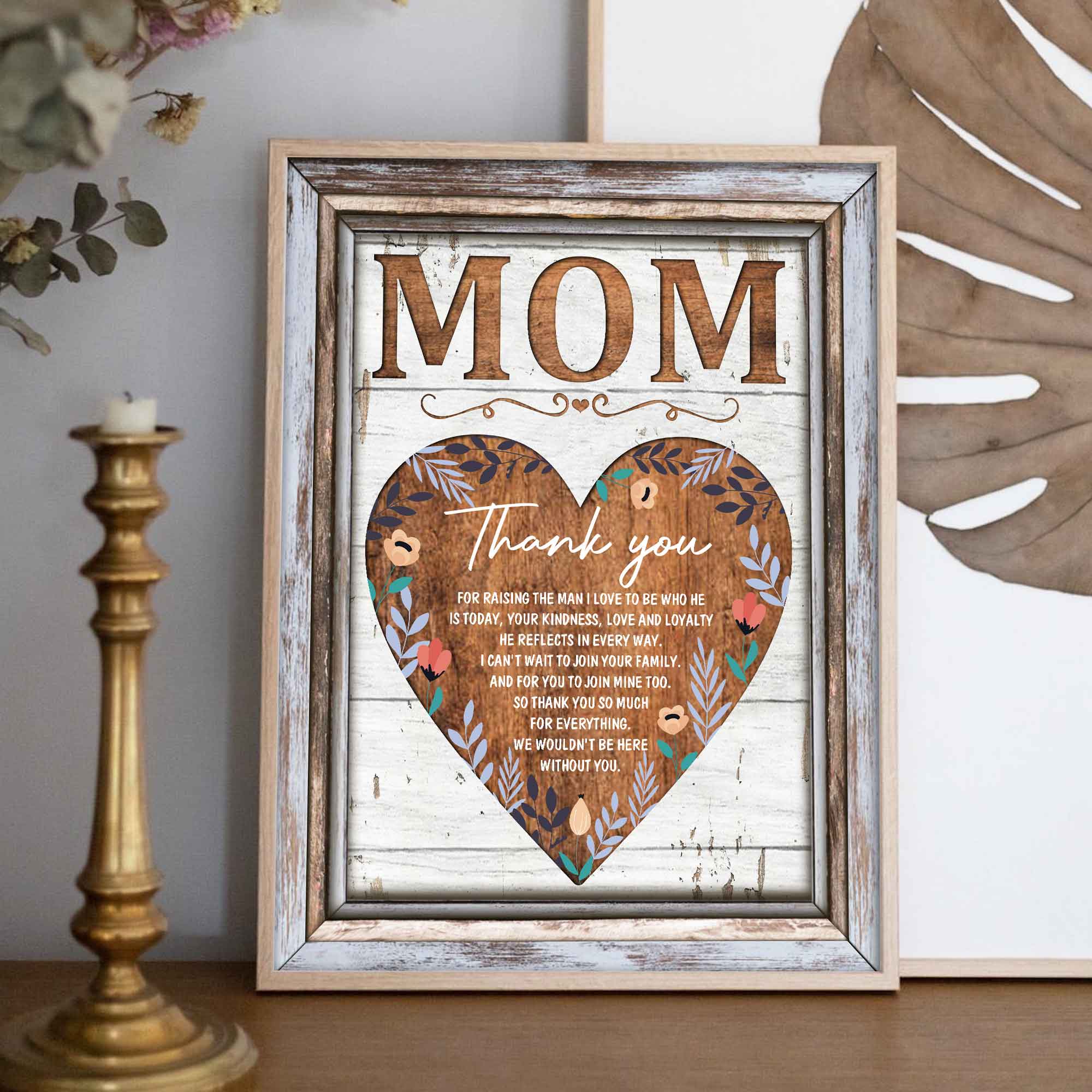 Gifts For Mom Mothers Day Canvas Wall Art, Mother Of The Groom Gift From Bride Family Gifts Canvas, Gift Ideas For Mother's Day