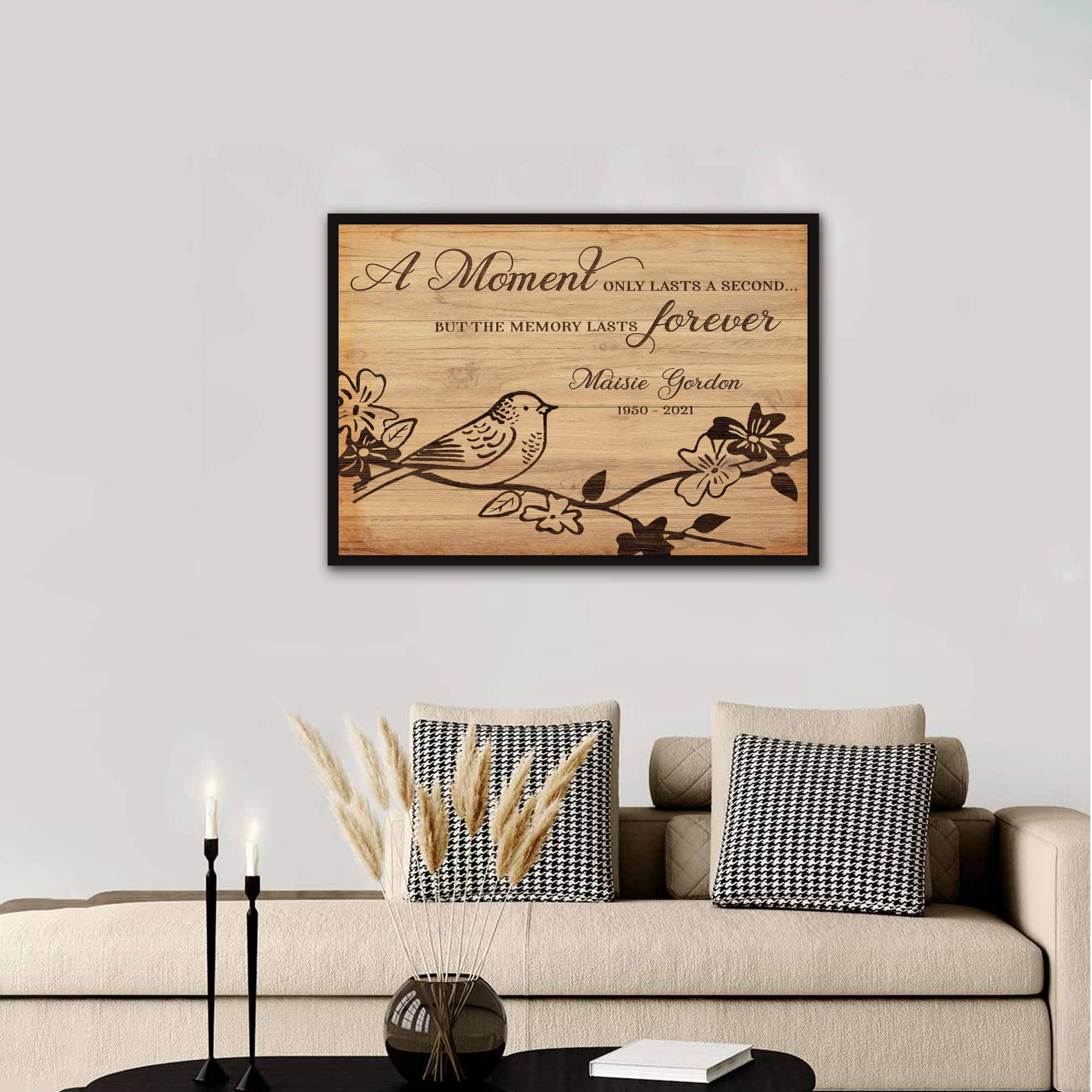 Personalized Memorial Canvas For Loss Of Father, In Loving Memory Canvas, Fathers Day Gifts Ideas