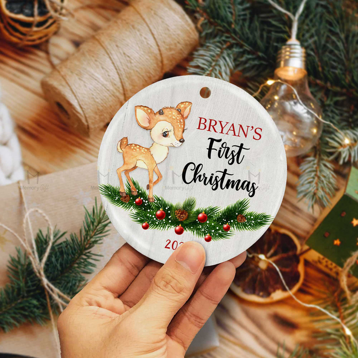Baby First Christmas | Best Baby's First Christmas Ornament | Baby Deer ...