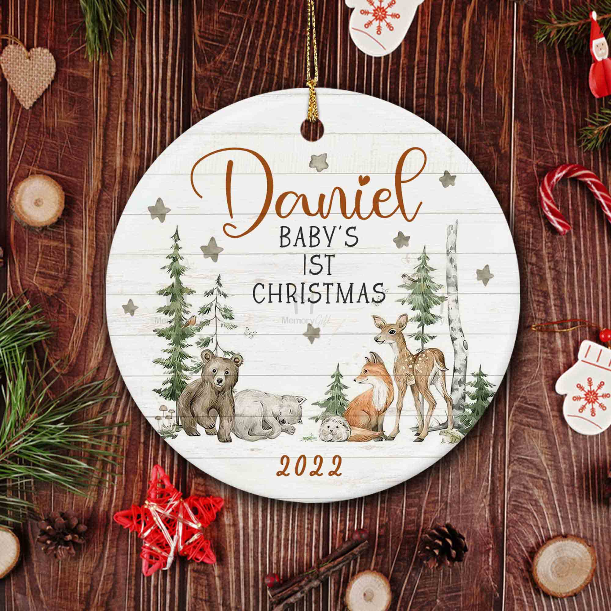 baby's first christmas ornament personalized