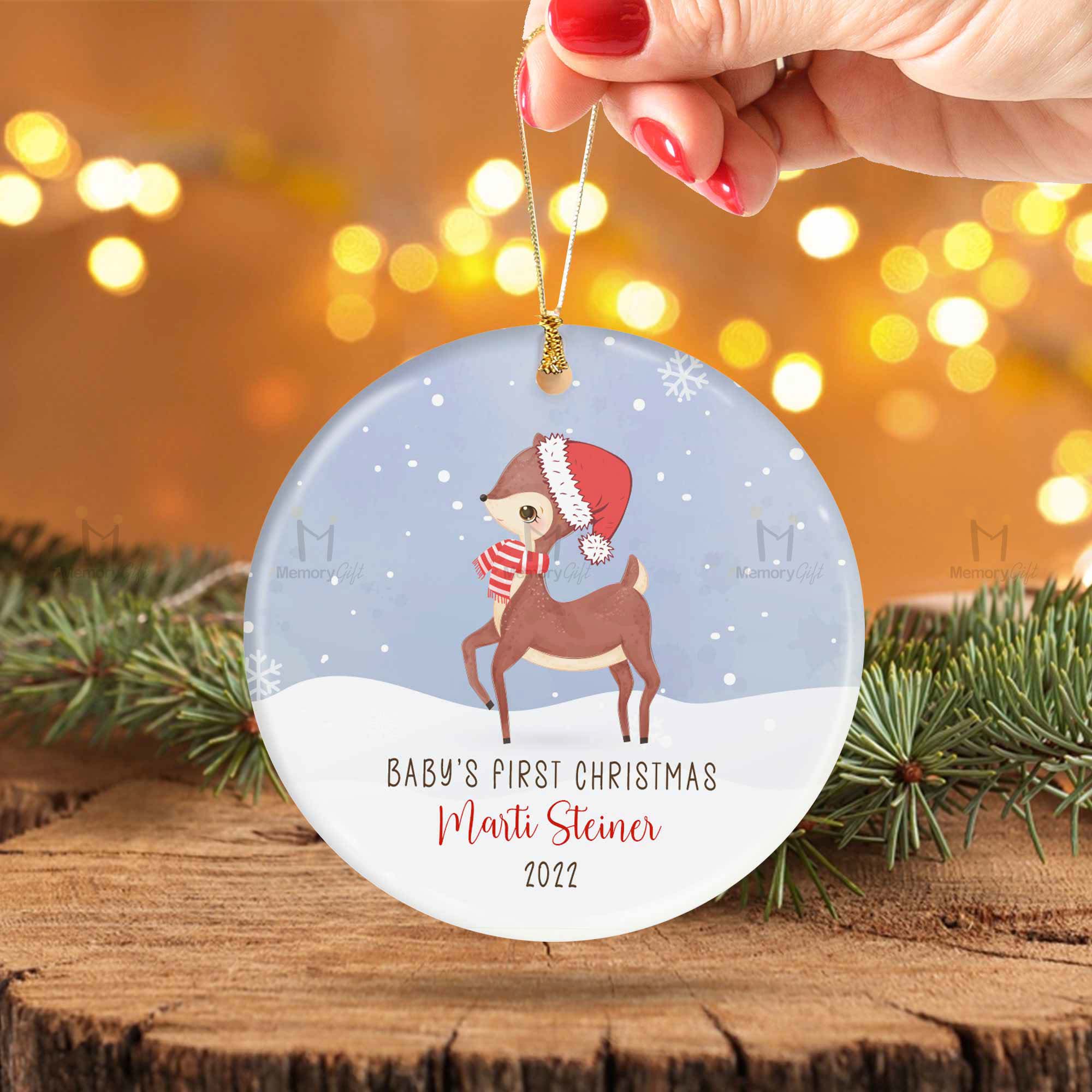 baby's first christmas personalized ornament