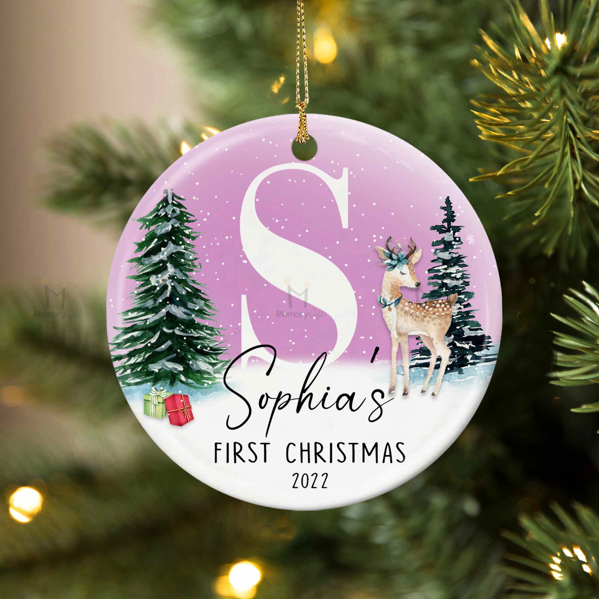 personalized baby's 1st christmas ornament 