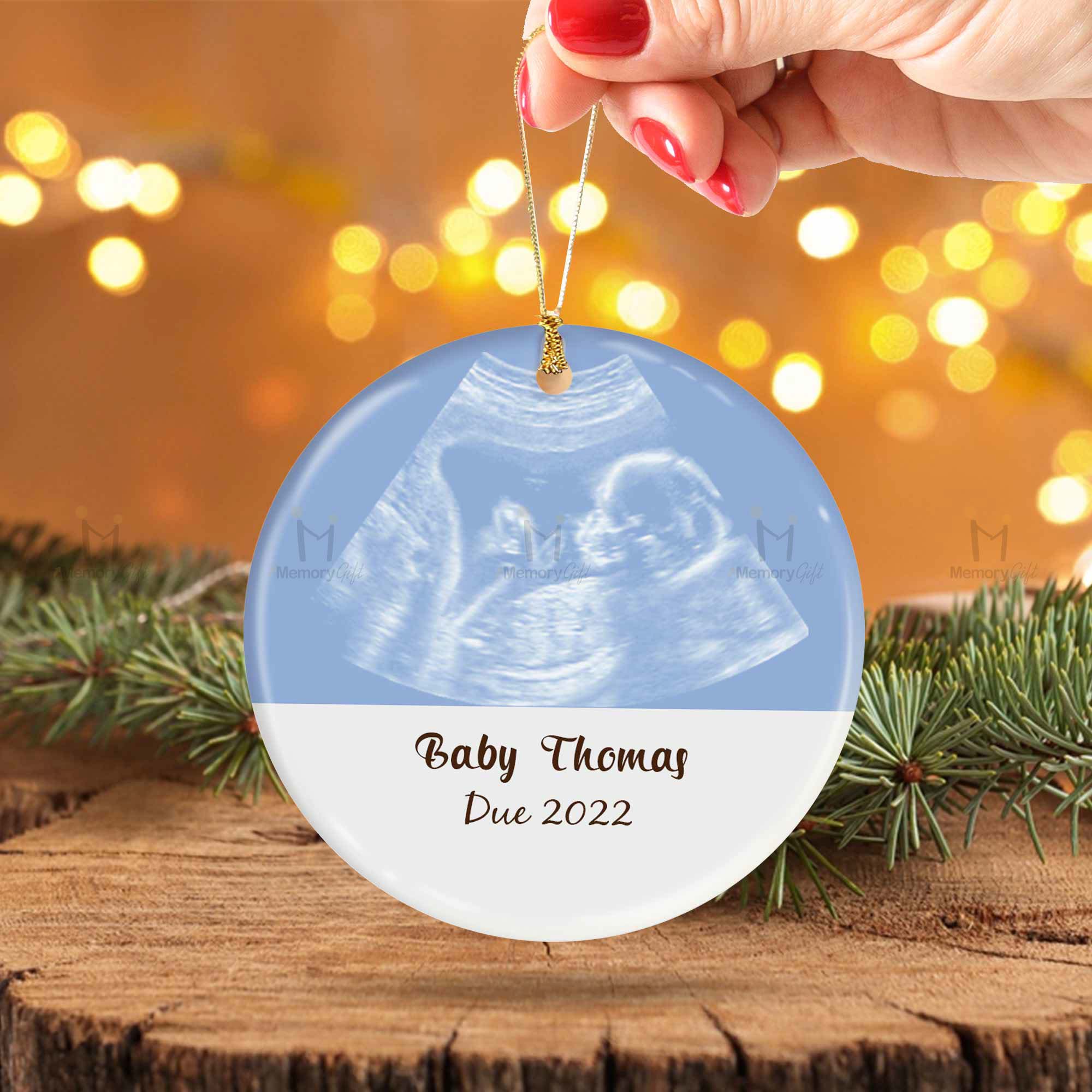 pregnant christmas ornament 
