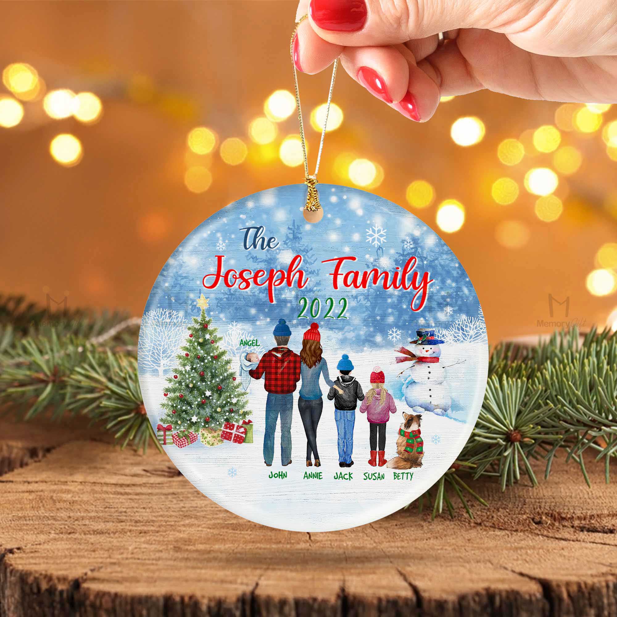 Custom Family Ornaments 2022 | Personalized Family Christmas Ornaments ...