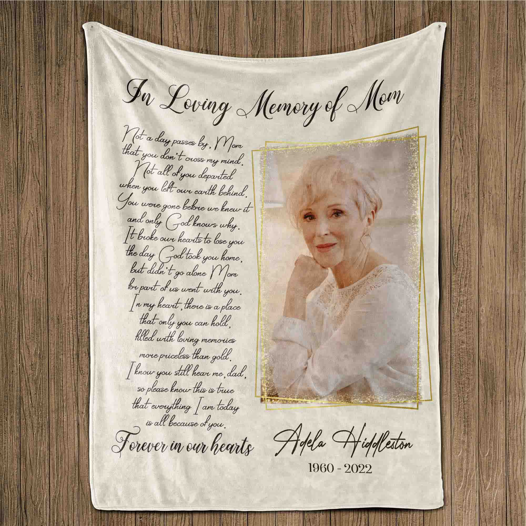 customized memorial blanket