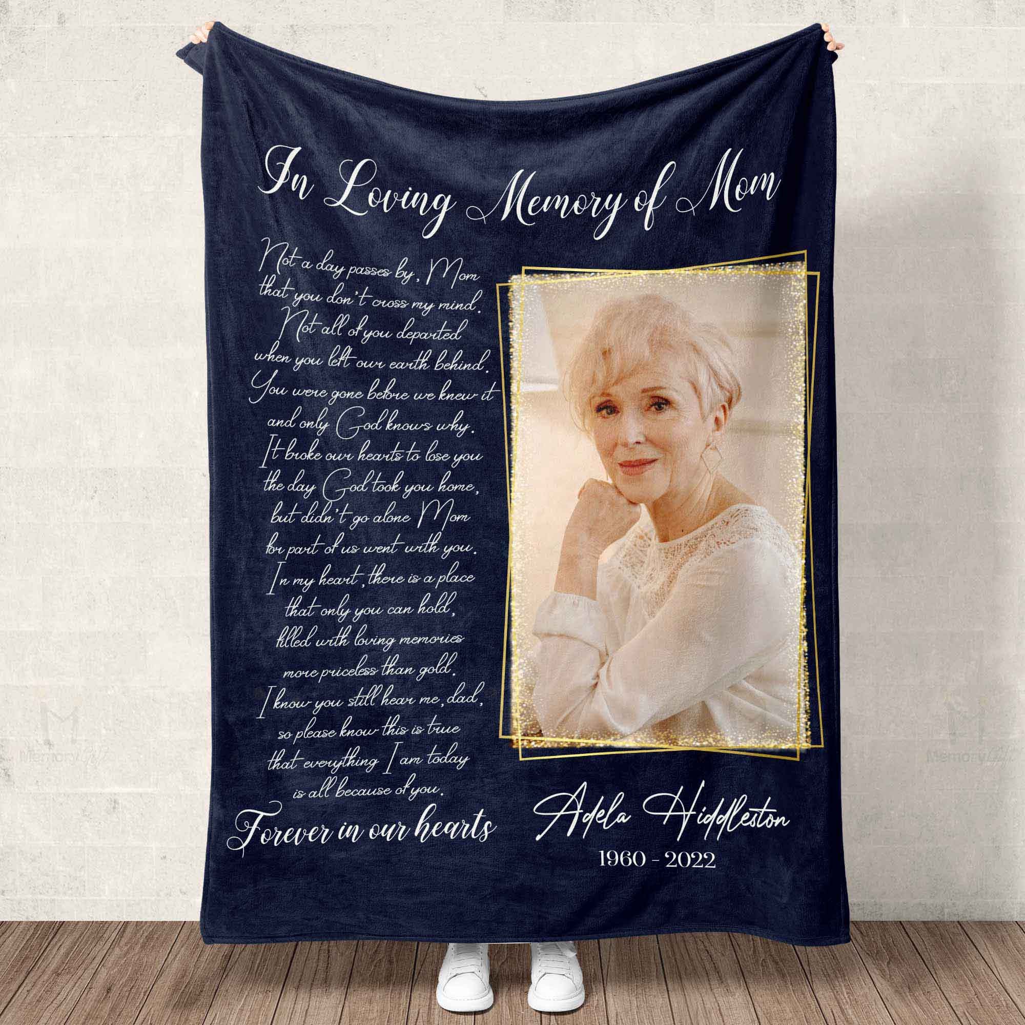 customized memorial blanket