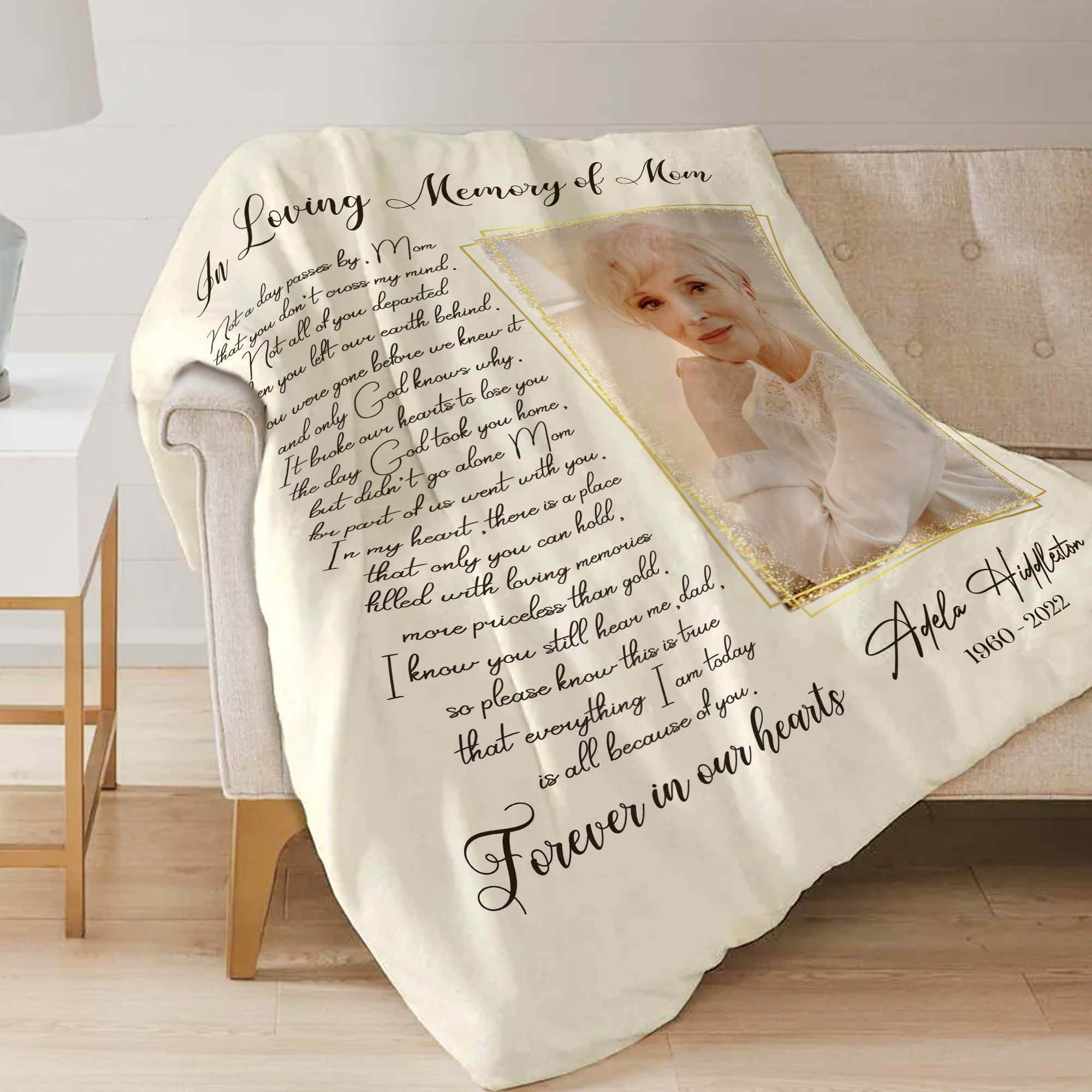 customized memorial blanket