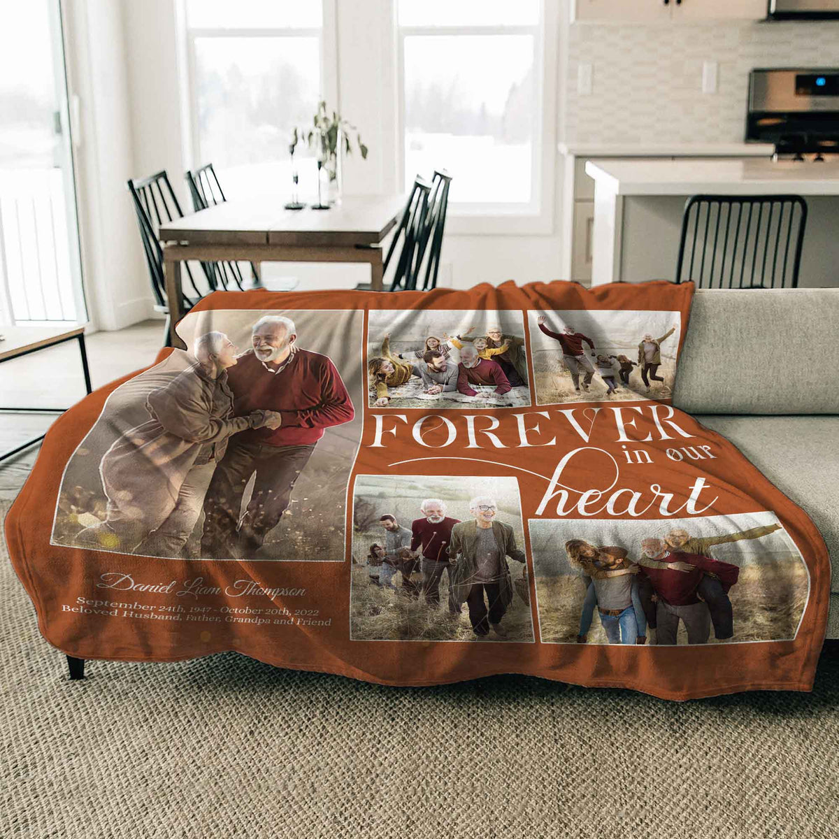 Memorial Blankets with Pictures | Super Soft Sherpa Blanket | 3 ...