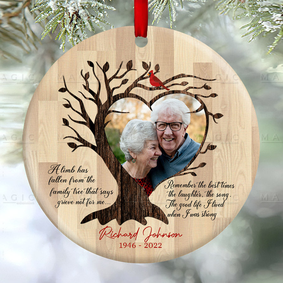 Memorial Gifts for Loss of Grandparents | A Limb Has Fallen Ornament ...