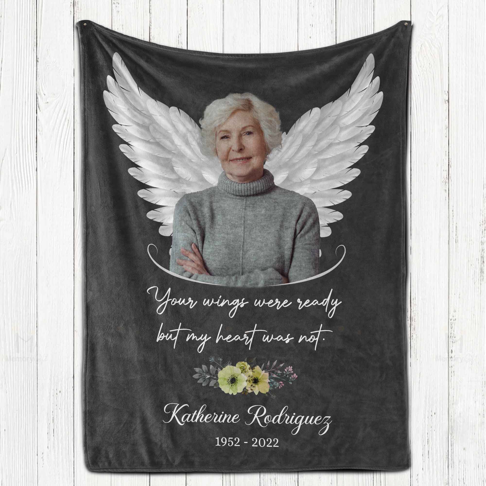 memorial photo blanket