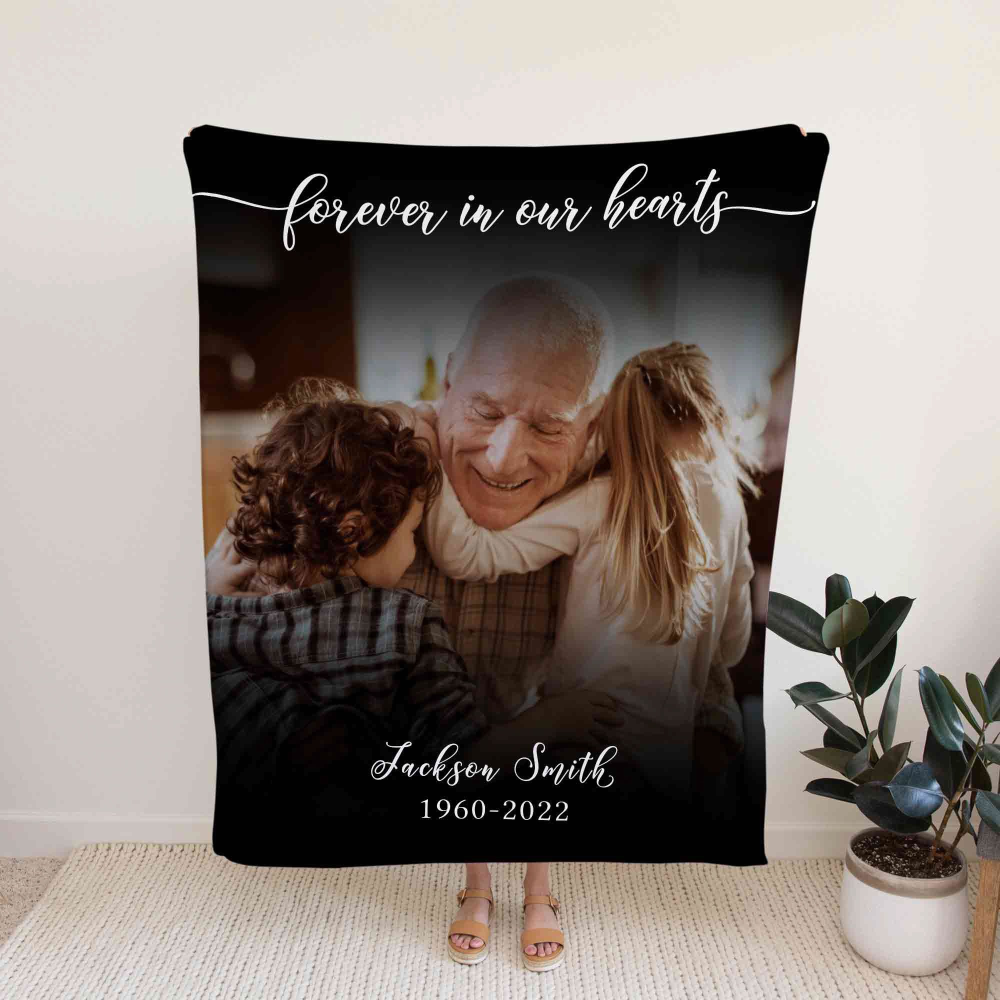 memorial picture blankets