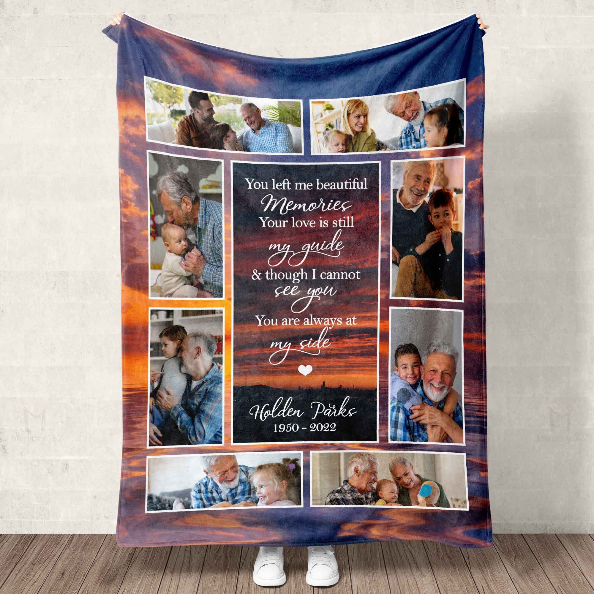 memory blanket with photos