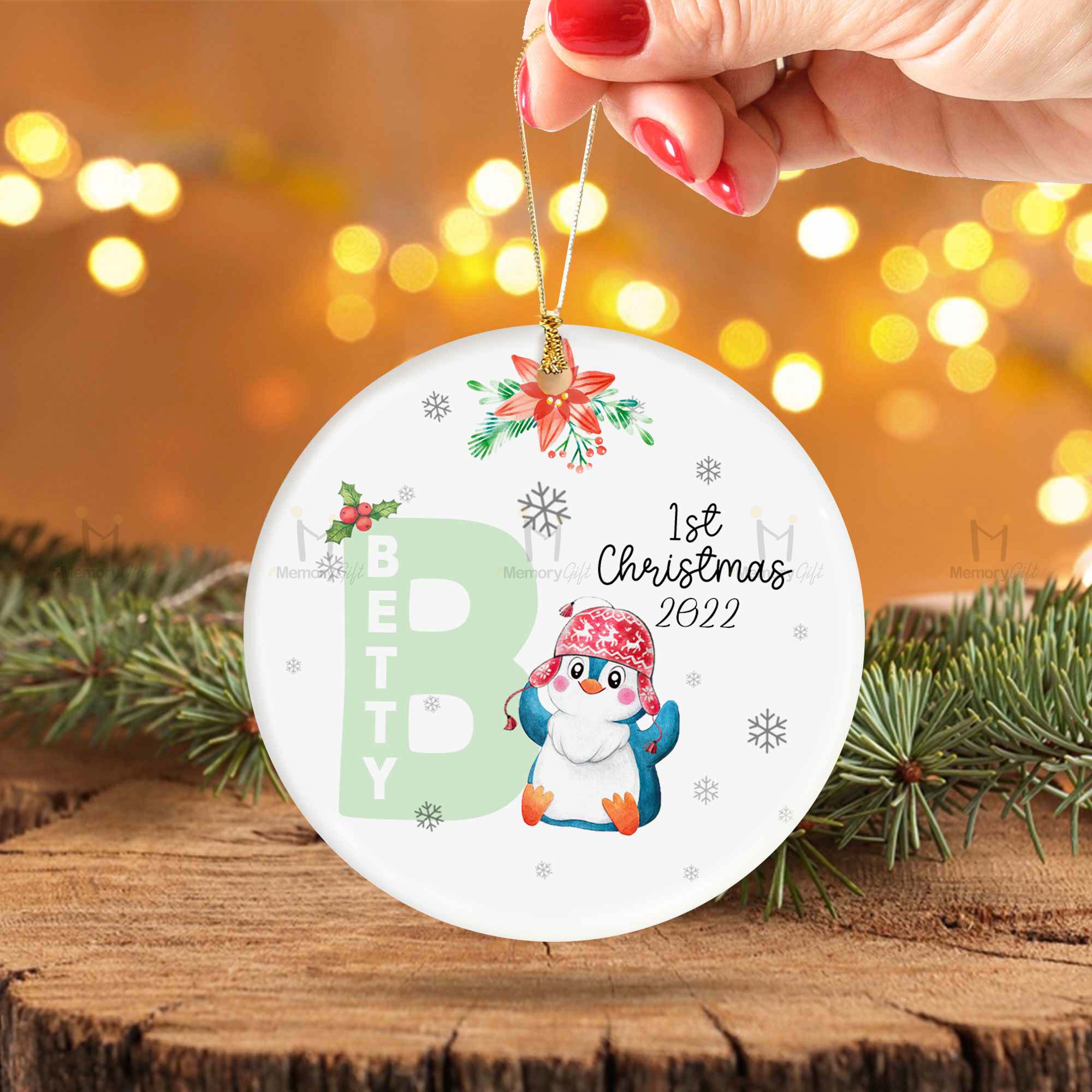 personalized baby's first christmas ornament