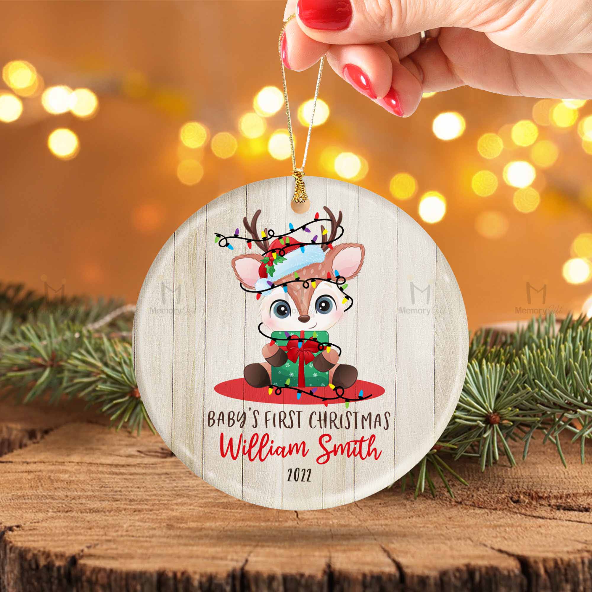 personalized baby's first christmas ornament