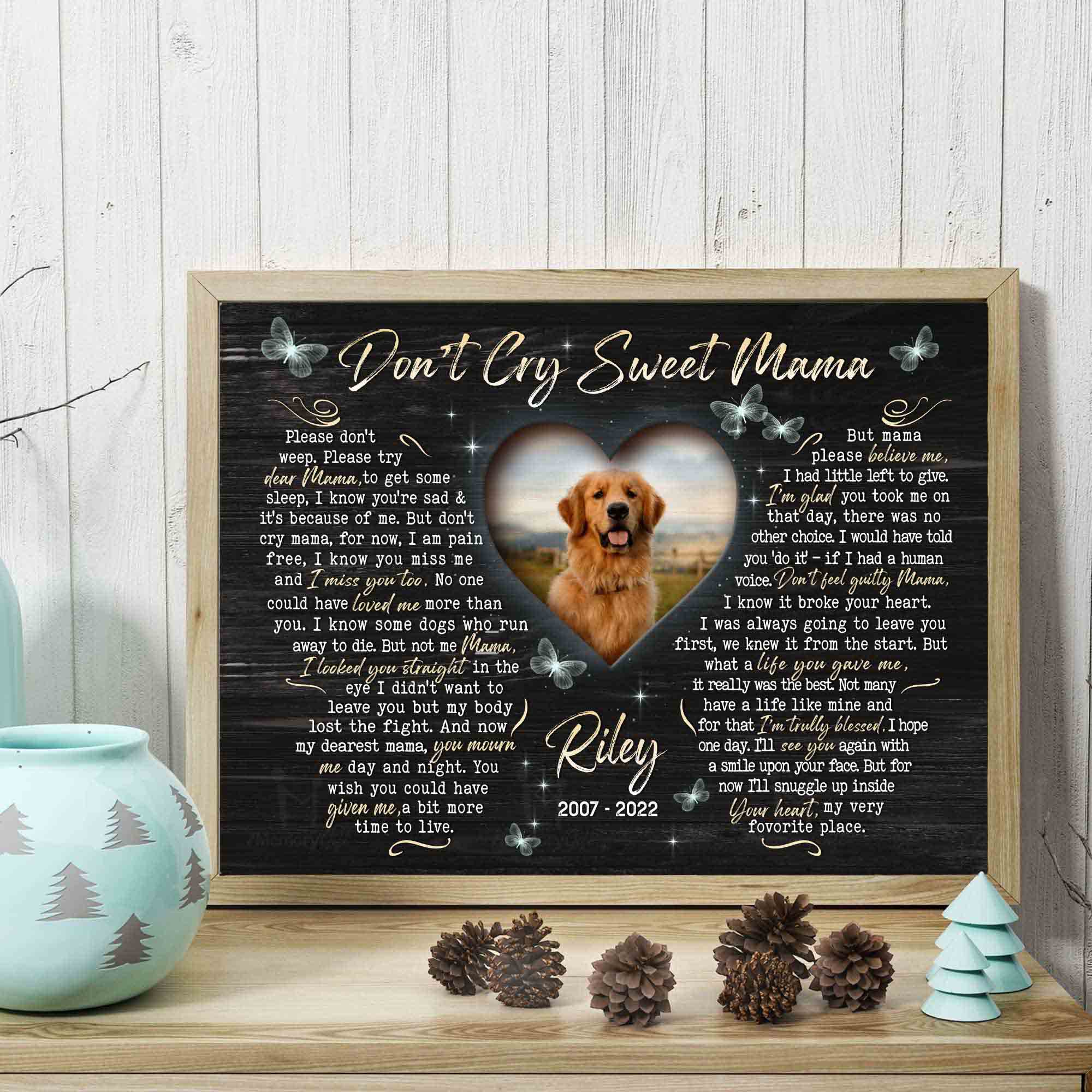 personalized dog memorial