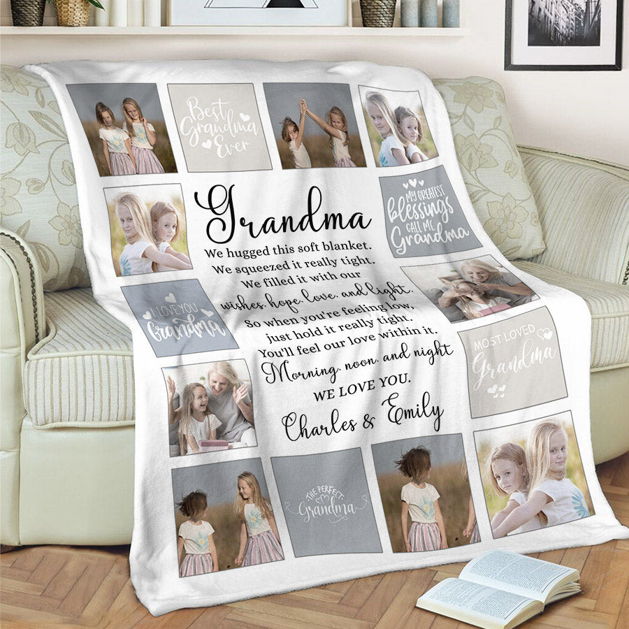 personalized grandma blanket