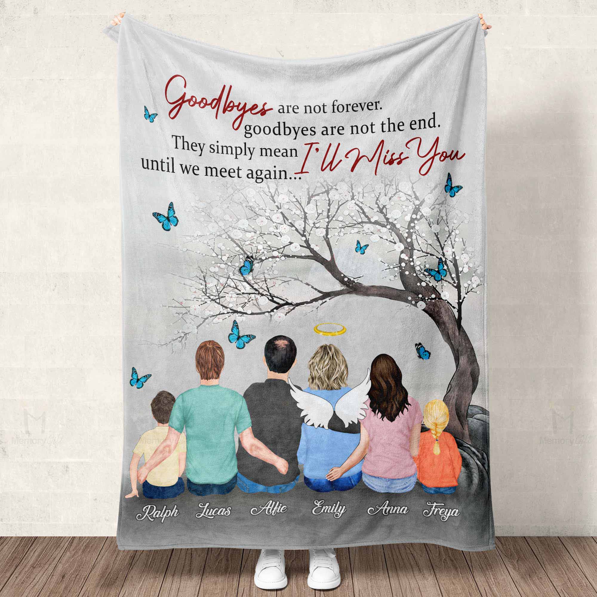 personalized grandparents memorial gift blanket