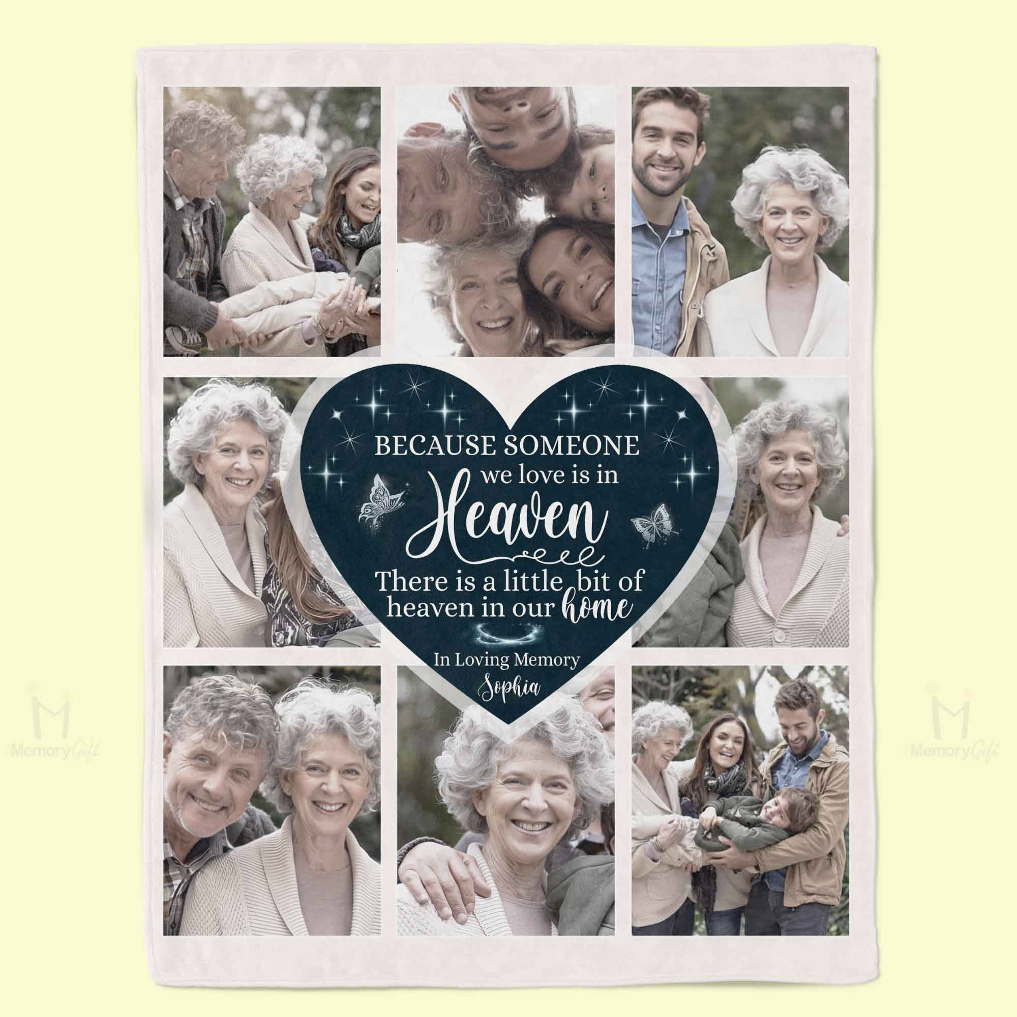 personalized memory blankets loss of grandmother gift