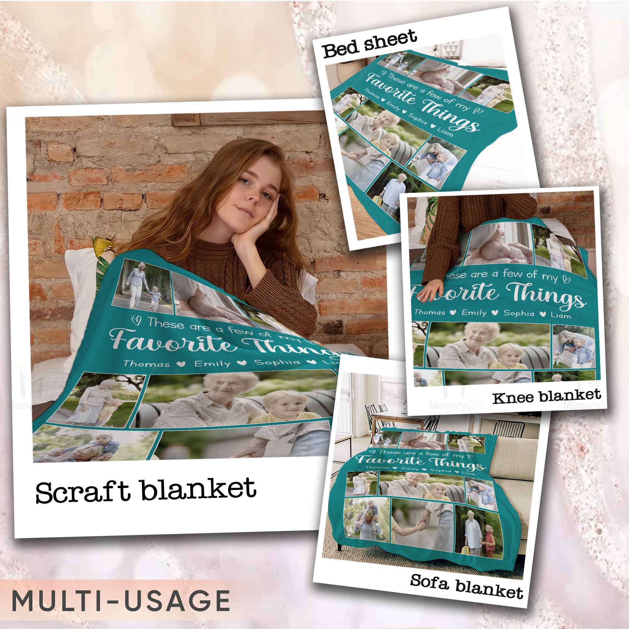 personalized photo blankets for grandma