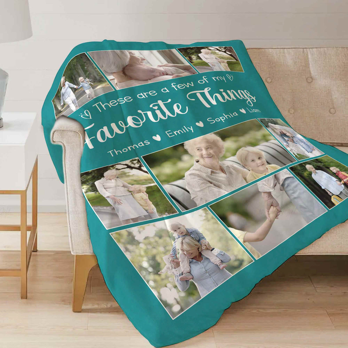 Personalized Photo Blankets for Grandma Super Soft Throw Blanket