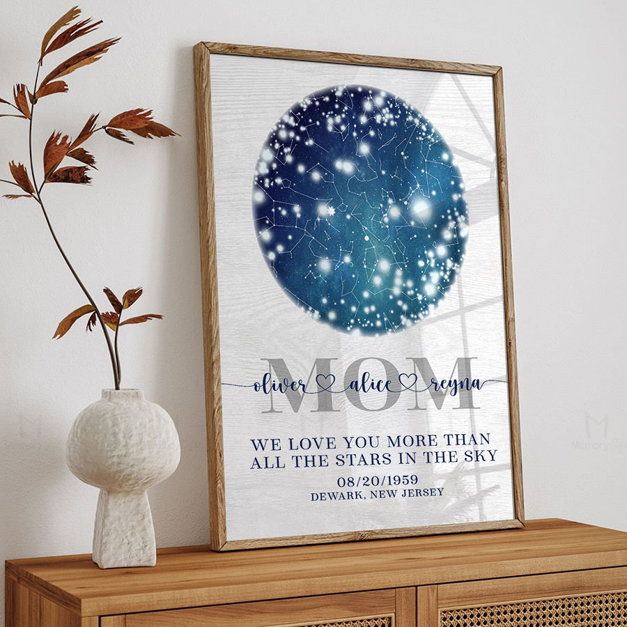 personalized star map for mother's day