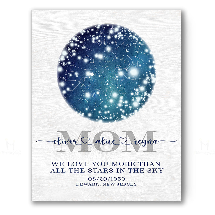 personalized star map for mother's day