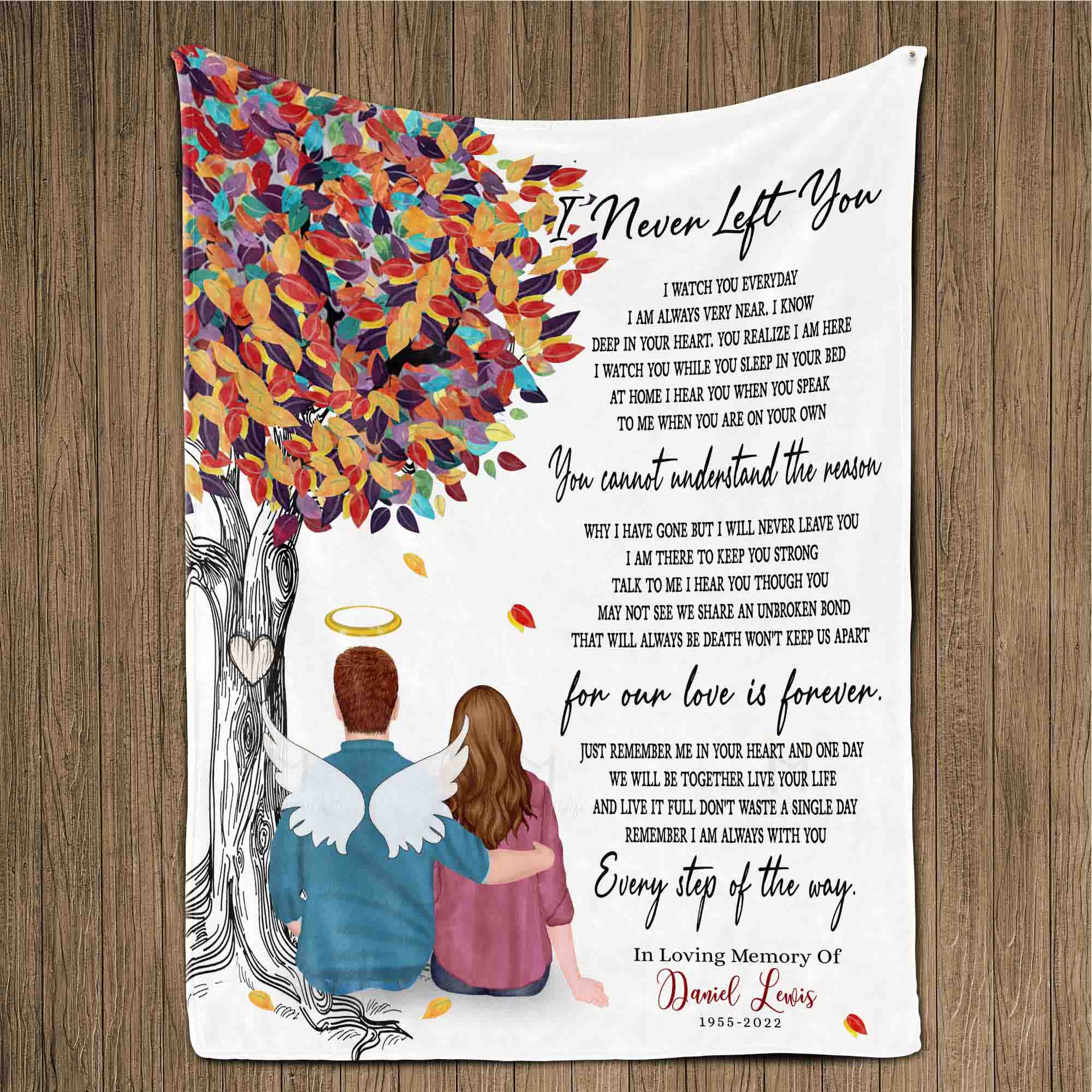 personalized sympathy blankets loss of a father gift