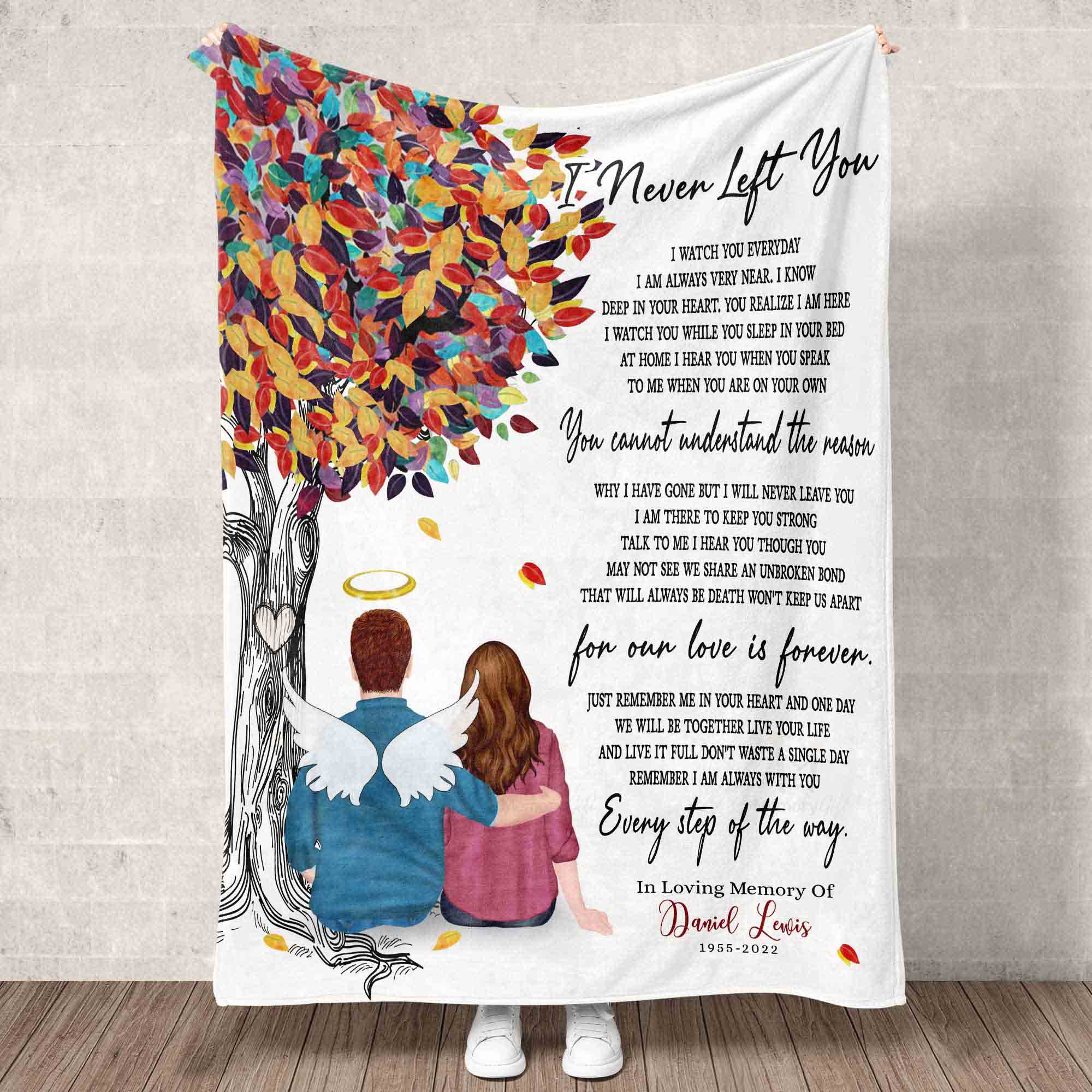 personalized sympathy blankets loss of a father gift