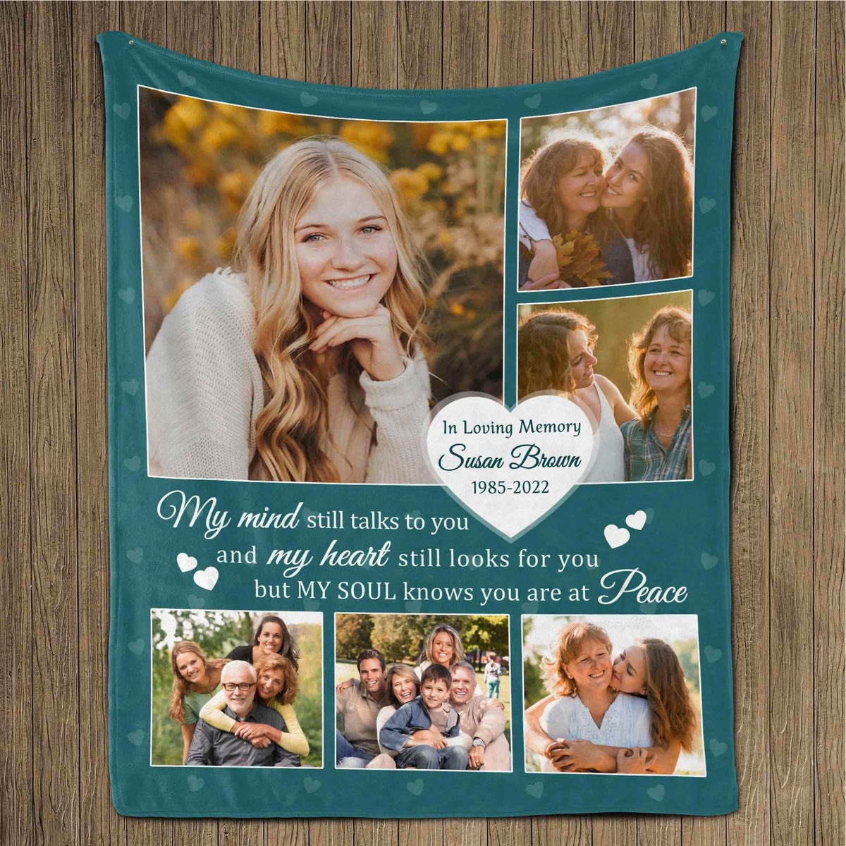 Photo Memory Blanket Daughter Memorial Gifts | Super Soft Sherpa ...