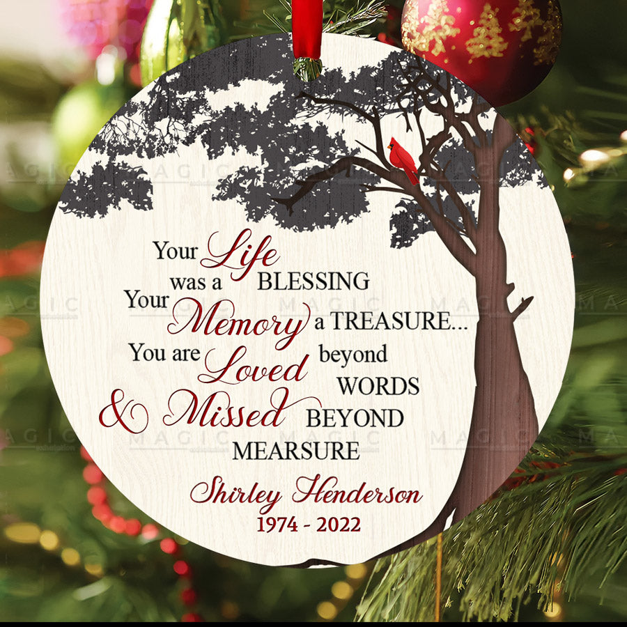 Son Memorial Gifts | Personalized Family Tree Christmas Ornament ...
