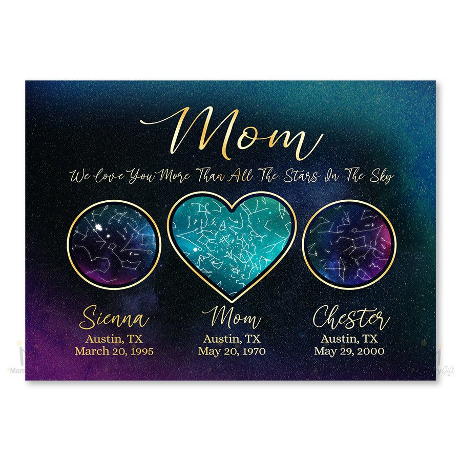 star map canvas for mother's day